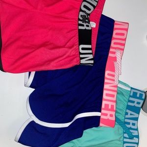 Three youth under armour shorts